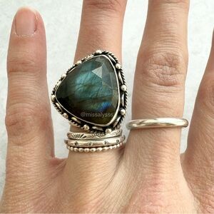 Sundance Catalog Heavenly View Labradorite Sterling Silver Ring